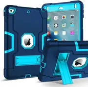 For Apple iPad Mini 4/ Mini 5 7.9 inch Hybrid Fancy Shockproof Heavy Duty Kickstand Case Cover (Navy Blue)