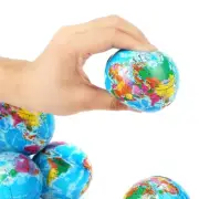 3PC Stress Ball Globe 7.6cm Anxiety Reliever Squeezy Globe