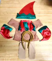 CHRISTMAS SANTA'S ELF W/ BELLS TUNIC TIGHTS for 16" 17" CPK Cabbage Patch Kids