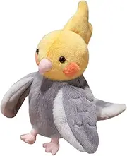 Amagogo Parrot Hand Puppet Bird Doll Stuffed Animal Toy for Role Play Teaching, Yellow and Gray
