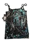 Moonshine Camo Muddy Girl Women's Medium Tank Top Camisole Teal Camo NWT