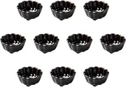 Set of 10, Candy Caramel Chrysanthemum Shaped Small with Small Size 3.4 x 3.4 x 1.8 inches (9 x 8.6 x 4.5 cm) | Reinforced Porcelain, Setomonohonpo