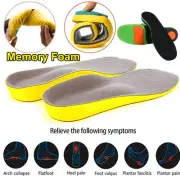 Arch Support Shoe Insoles Pain Relief Plantar Fasciitis Orthotic Inserts Pad M/L