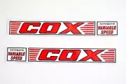 Cox Vintage Ride On Mower Repro Bonnet Decals