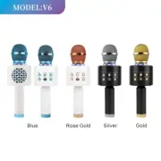 Mockins Portable Wireless Bluetooth KARAOKE MICROPHONE Purple Holiday - black