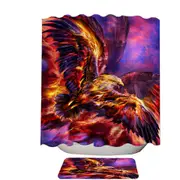 Cool Mythology Bird Phoenix Rising Shower Curtain