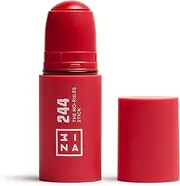 3INA MAKEUP - The No - Rules Stick 244 - Red Blush Stick for Eyes Lips Cheeks with Hyaluronic Acid - Cream Blusher for Natural and Luminous Finish - Vegan - Cruelty Free