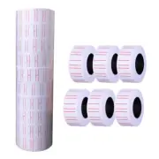 10 Rolls Self Adhesive Price Labels Paper Sticker Single Row for Price Gun