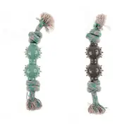 YES4PETS 4 x Dog Rope Toys with Double Tug Spiky Ball
