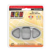 LED Autolamps Rear Marker/Supplementary Indicator Chrome Housing Blister