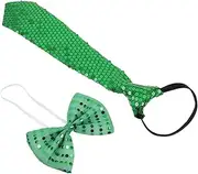 [COSMEVIVI] 1 Set Irish Bow Tie Suit Sequin Bows Patricks Day Accessories Sequin Bow Tie Gras Accessories