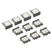USB 3.1 Type C Connector 6Pins Female Plug Socket 180 Degree 8.8×8.9×4.5mm 10Pcs