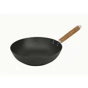 Davis & Waddell Lotus Rock Non-Stick Stir Frypan Wok 46x30x8cm Black/Natural