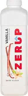 Zerup Zero Sugar Vanilla Flavoured Syrup 1L Bottles, Sugar Free Syrup, Vanilla Flavour Drink Mix, Low Calorie Flavourings for Milk Shakes, Cocktails, Teas, Gluten Free, Keto Friendly, Halal