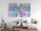Wall Art Print Canvas Photo Poster Painting Abstract Aqua Blue Purple Teal Mint