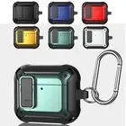 For Airpods 4th Gen 2024/3/2/1/Pro 2nd Gen Armor Secure Lock Ring Keychain Case