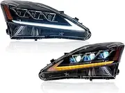 Car Headlights Compatible for Lexus IS250 2006-2012 LED Car Lamps Daytime Running Lights Dynamic Turn Signals Automotive Accessories