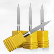 CNC Flat Bottom Carving Engraving Bits 4mm Engraver Carbide V Router 0.1 - 0.5mm