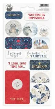 3 Pack Once Upon A Time Chipboard Stickers 4"X8"-#02 P13ONC35