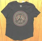 NWT Girl's Old Navy Short Sleeve Blue Shirt w/ Colorful Good Vibes - Size S 6-7