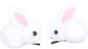 Kisangel Lovely Bunny Hairpin Fashionable Boys and Girls Hair Plush Hairpin Craftsmanship
