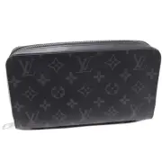 Louis Vuitton Round Zipper Long Wallet With Coin Purse Monogram Eclipse Zippy Xl