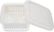 Soap Dish, Square Soap Travel Case with Drainage Layer, Leak-Proof Soap Container for Gym, Bathroom, Traveling, Camping, Soap Bar Shampoo Holder for Shower (White)