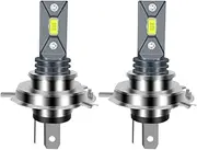 HOCOLO 2x F2 H4 HB2 9003 8000K 8000LM Car LED Fog Lights Replace Halogen Bulbs,3570 CSP-Chips 80W,Bright IP68 Waterproof Vehicle Lamp Accessories Exterior Automotive (Ice Blue, H4/HB2/9003)