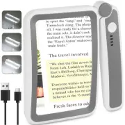 Rechargeable Magnifying Glass with Light for Reading, 5X Large Page Magnifier...
