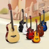 在飛比找momo購物網優惠-【Dulcette｜杜莎】38寸民謠吉他 含新手全套大禮包(