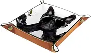 Vanity Dice Tray, Toilet Tank Storage Dice Tray, Resin Bathtub Dice Tray Bathroom Dice Tray, French Bulldog with Cocktail Victory Fingers