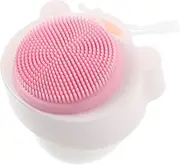 Soft Bristle Facial Cleansing Brush Face Scrubber Face Brush Comb Control Automatic Makeup Brush Cleaner LED Tape Lip Bath Brush Silicone Brush Deep Cleaning Brush White Generic
