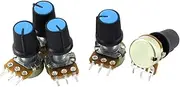 Aexit 5Pcs (Potentiometer) B10K 10K Ohm 3 Terminals Rotary Audio Single Linear (93ry752qf393) Potentiometer Pot