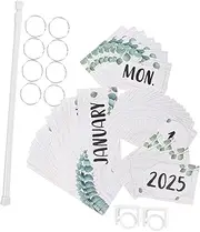 SOPOTUTU 1 Set Classroom Flip Calendar Reusable Daily Learning Calendar for Home Aesthetic Decorative Addition for Teachers Parents Easy Setup with Rod