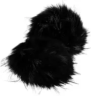 [HONMEET] Fur Cuff Covers Winter Wrist Cuff for Wrist Cuff for Cold Weather Winter Wrist Warmers Winter Fluffy Imitation Raccoon Wool and Cloth White