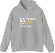 [X.Style] Trombone Girl Definition Trombone Player ds046 Hoodie Grey M