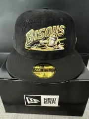 Buffalo Store New Era Bisons Sliding 59Fifty Fitted Size 7 Hat Black Corduroy