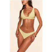 Pale Lime Boomerang Tanga Bikini Bottom, Pale Lime
