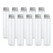 110ml Tt Tub 36pcs 5.91x1.34" Plastic Tt Tube Containers with Caps Silver