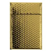 7" X 6 3/4" Gold Glamour Bubble Mailers (72 Per/Case)
