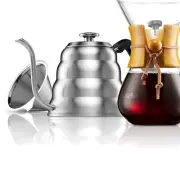 All-in-One Coffee Brewing Kit: 40 OZ Kettle, Grinder & 20 OZ Dripper for Home
