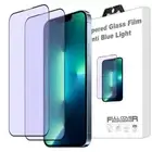 2x Anti Glare Blue Light Blocking Tempered Glass Screen for iPhone 14/13 Pro/Max