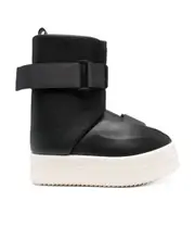 buckled leather ankle boots 39.5,39 Black