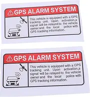 ULTECHNOVO 2 Pcs Positioning Car Stickers Car Window Stickers Car Video GPS Alarm System Security Sticker for Vehicle Electric Vehicle Auto Warning Sticker Stickers for Car Electric Car PVC