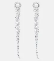 [Simone Rocha] Simone Rocha Drip crystal-embellished drop earrings One Size silver