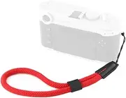 Keabroir Camera Wrist Hand Strap Soft Cotton Lanyard String Rope compatible for Sony A6700 A6600 A6500 A6400 A6300 A6100 A6000 Small Light Mirrorless Cameras Cellphone - Red, Red