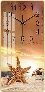 Rectangle Hanging Clock Withcrystal Porcelain Painting Wall Clock Creative Modern Minimalist Muteclocks