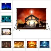 Night Star Jesus Christ Nativity Manger Vinyl Studio Props Backdrop Background
