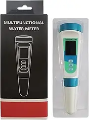 Meindin Digital Salinity Meter,Digital Tds & Ec Temperature Salinity Testing Kit | Multifunctional 4 in 1 Salt Testers, Portable Testing Tool for Swimming Pool, Fish