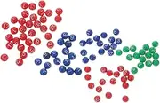 KOMBIUDA Game Balls Set of 2 Small Plastic Raffle Balls for Parties Entertainment Games
